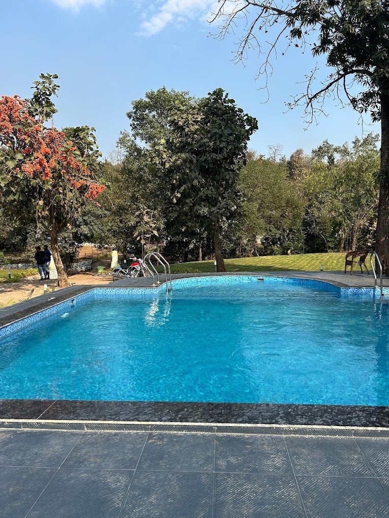 Resort in karjat with swimming pool